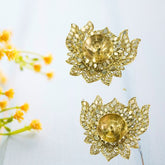 Brass Akhand Diya With Mirror (Lotus) - 2 PCS